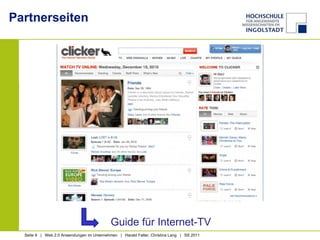 Partnerseiten Guide für Internet-TV 