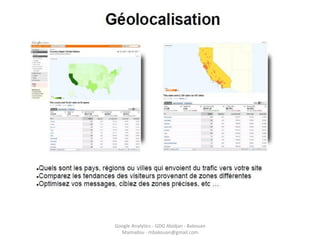 Google Analytics - GDG Abidjan - Bakouan
  Mamadou - mbakouan@gmail.com
 