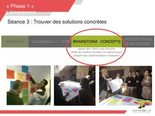 24
« Phase 1 »
L’émergence
Séance 3 : Trouver des solutions concrètes
 