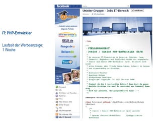 IT: PHP-Entwickler

Laufzeit der Werbeanzeige:
1 Woche
 
