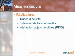 Mise en œuvrePlateforme DomusIntroductionContexteProblématiquesPropositionMise en œuvreConclusion