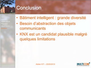 Mise en œuvreRéalisations :Traces d’activitéExtension de fonctionnalitésInteraction objets tangibles (RFID)IntroductionContexteProblématiquesPropositionMise en œuvreConclusion