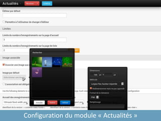 Configuration du module « Actualités »
 