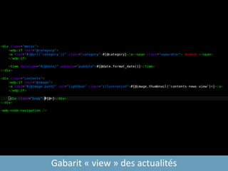 Gabarit « view » des actualités
 