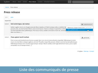 Liste des communiqués de presse
 