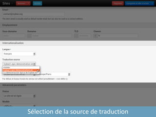 Sélection de la source de traduction
 