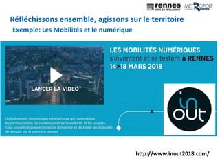 Réfléchissons ensemble, agissons sur le territoire
http://www.inout2018.com/
Exemple: Les Mobilités et le numérique
 