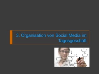3. Organisation von Social Media im
                     Tagesgeschäft
 
