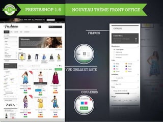 Page 17Page 17
NOUVEAU THÈME FRONT OFFICE
FILTRES
VUE GRILLE ET LISTE
COULEURS
 