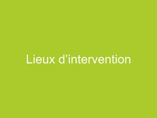 Lieux d’intervention
 