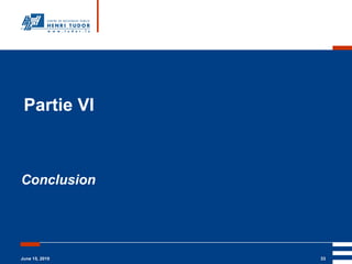 Partie VI Conclusion 