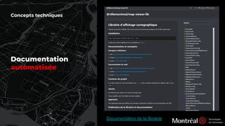 Documentation
automatisée
Concepts techniques
Documentation de la librairie
 