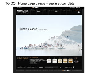 TO DO : Home page directe visuelle et complète
 