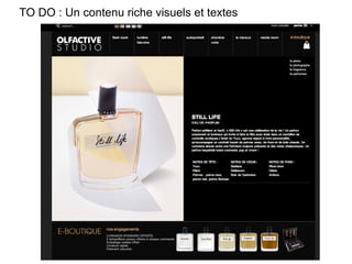 TO DO : Un contenu riche visuels et textes
 
