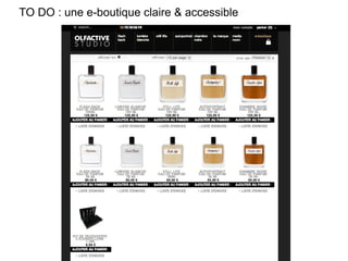 TO DO : une e-boutique claire & accessible
 