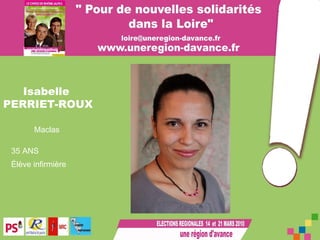 Isabelle  PERRIET-ROUX Maclas 35 ANS   Élève infirmière 