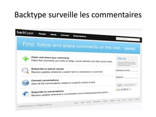 Backtype surveille les commentaires
 