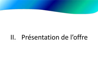 Présentation de l’offre