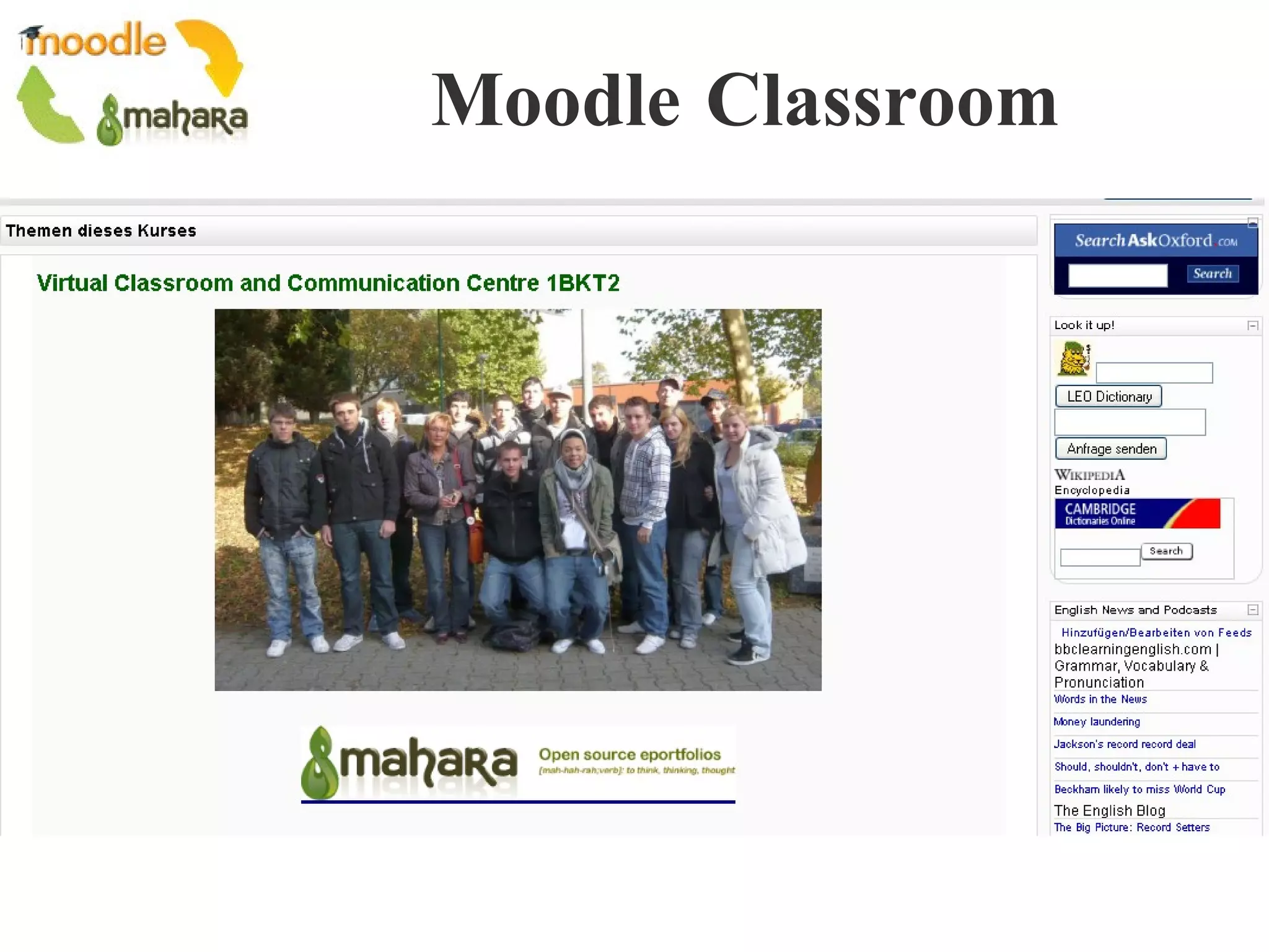 Moodle Classroom 