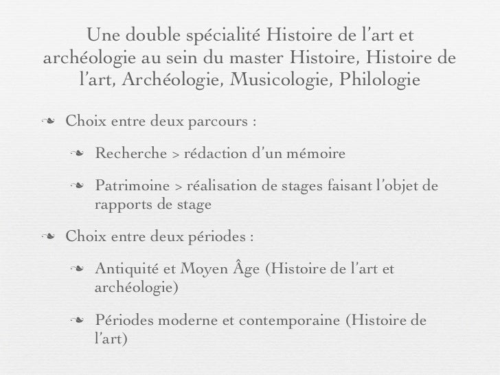 Master Recherche Histoire De L Art - Nouvelles Histoire