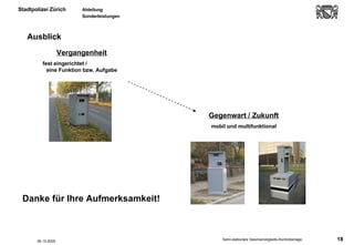 Ausblick   06.10.2005 Vergangenheit fest eingerichtet /  eine Funktion bzw. Aufgabe Gegenwart / Zukunft mobil und multifunktional Danke für Ihre Aufmerksamkeit! 