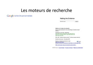 Les moteurs de recherche
 