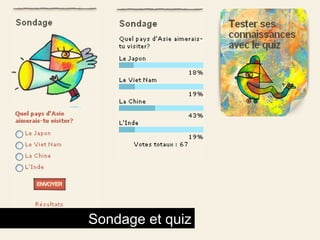Sondage et quiz 