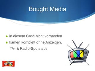 Bought Media



S in diesem Case nicht vorhanden
S kamen komplett ohne Anzeigen,
  TV- & Radio-Spots aus
 