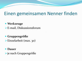 Ablauf einer ModerationPhasenEinstieg