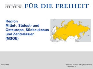 Region Mittel-, Südost- und  Osteuropa, Südkaukasus  und Zentralasien  (MSOE) 
