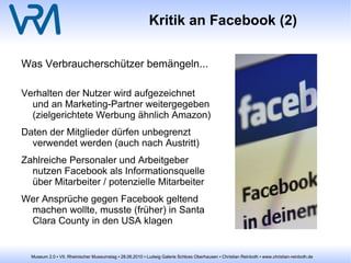 Facebook Blogosphere Eigenes Museums-Weblog 