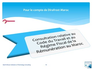 Pour	
  le	
  compte	
  de	
  Dirafrost	
  Maroc	
  




North African Institution of Technology Consulting          19
 