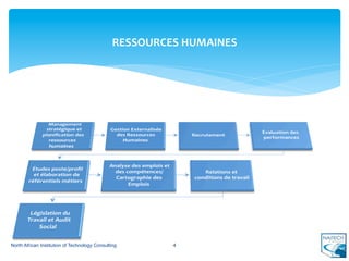  
                                               RESSOURCES	
  HUMAINES	
  
                                                        	
  




North African Institution of Technology Consulting          4
 