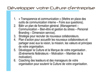 Des Jeux Coopératifs pour les entreprises

   Qu'il s'agisse :
   D’apprendre à travailler ensemble pour être plus efficace,
   De coopérer pour mettre en place un nouveau projet, un
   nouveau produit, une nouvelle politique d'entreprise ou de
   management,
   D'intégrer de nouvelles technologies,
   De trouver des consensus lorsque les points de vue différent,
   De faire émerger et de partager une vision pour avancer
   dans le même sens,
   De réfléchir ensemble à la meilleure façon de régler un
   problème ou de gérer une situation complexe,
   D'échanger sur des pratiques professionnelles et les
   transmettre…
 