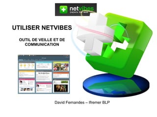 UTILISER NETVIBES OUTIL DE VEILLE ET DE COMMUNICATION David Fernandes – Ifremer BLP 