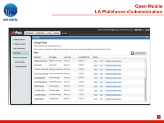 Open Mobile
LA Plateforme d’administration




                            24
 