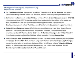 20
Ihr Ansprechpartner
Verwaltungsratspräsident und CEO
der STRIMgroup AG in Binz/Zürich
Wissenschaftler Humankapital am
Conference Board in New York
Mitglied in Unternehmens- und
Bildungsnetzwerken
Dozent im Masterstudiengang
Human Capital Management an der
HTWG Konstanz (LCBS)
Buchautor und Publizist zu Strategie-
und Personalthemen
845 Third Avenue
New York, NY 10022-6600
Telefon: +49 (0)172 7590 688
volker.mayer@conference-board.org
Gütschstrasse 22
CH-8122 Binz (Zürich)
Telefon: +41 (0)43 366 05 58
volker.mayer@strimgroup.com
 