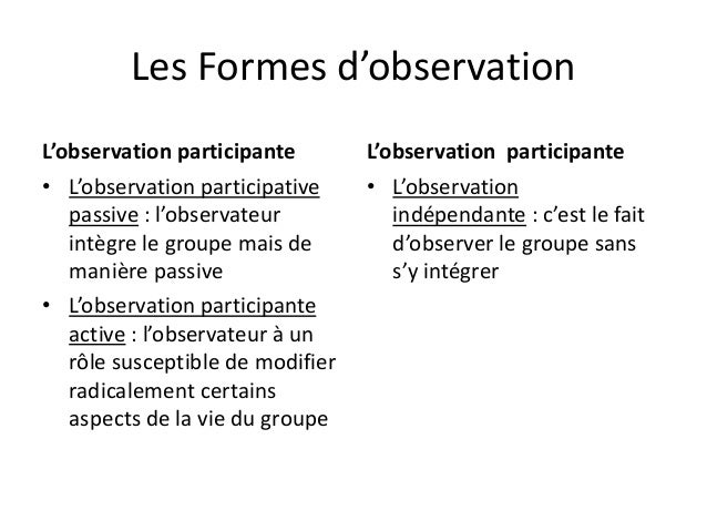 Observation Directe Participante – CASIA