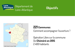 Département de
Loire-Atlantique
Credit Visuel Cc-by-sa TUBS
Objectifs
212 Communes
Comment accompagner l'ouverture ?
Opéra...