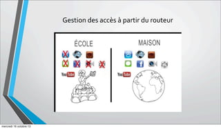 Gestion	
  des	
  accès	
  à	
  partir	
  du	
  routeur

mercredi 16 octobre 13

 