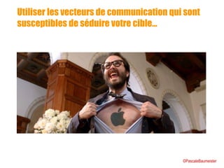 Utiliser les vecteurs de communication qui sont
susceptibles de séduire votre cible…
©PascaleBaumeister
 