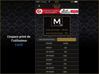 L’espace privé de
l’utilisateur
(.psd)
 