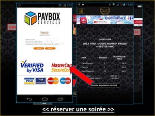 Diagramme de Cas d'utilisation
<< réserver une soirée >>
Catégorie utilisateur > catégorie soirée
Catégorie utilisateur < catégorie soirée
 
