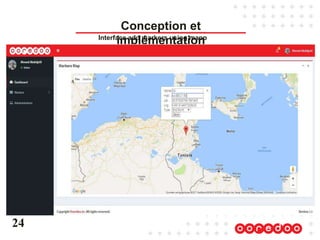 Interface add markers using mapp
24
Conception et
implémentation
 