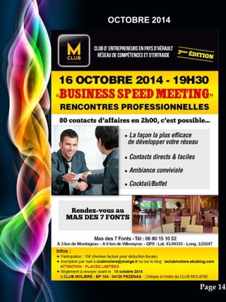 Pour plus de modèles : Modèles Powerpoint PPT gratuits
Page 14
OCTOBRE 2014
 