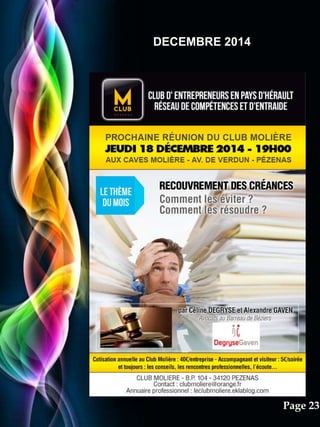 Pour plus de modèles : Modèles Powerpoint PPT gratuits
Page 23
DECEMBRE 2014
 