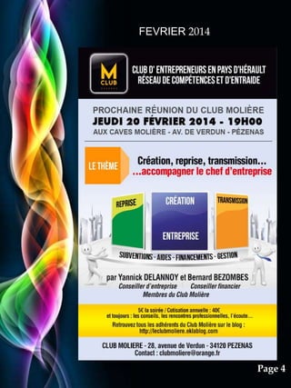 Pour plus de modèles : Modèles Powerpoint PPT gratuits
Page 4
FEVRIER 2014
 