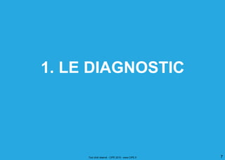 1. LE DIAGNOSTIC
Tout droit réservé - CIPE 2015 - www.CIPE.fr 7
 