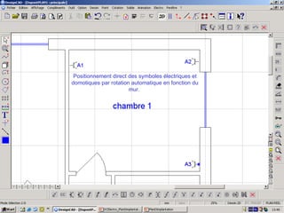 Positionnement direct des symboles électriques et
domotiques par rotation automatique en fonction du
                       mur.
 