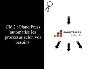 Clé 2 : PlanetPress automatise les processus selon vos besoins  